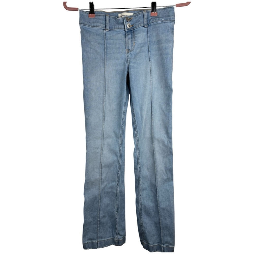Abercrombie Kids 13/14 Regular Light Blue Low Rise Boot Jeans Flare